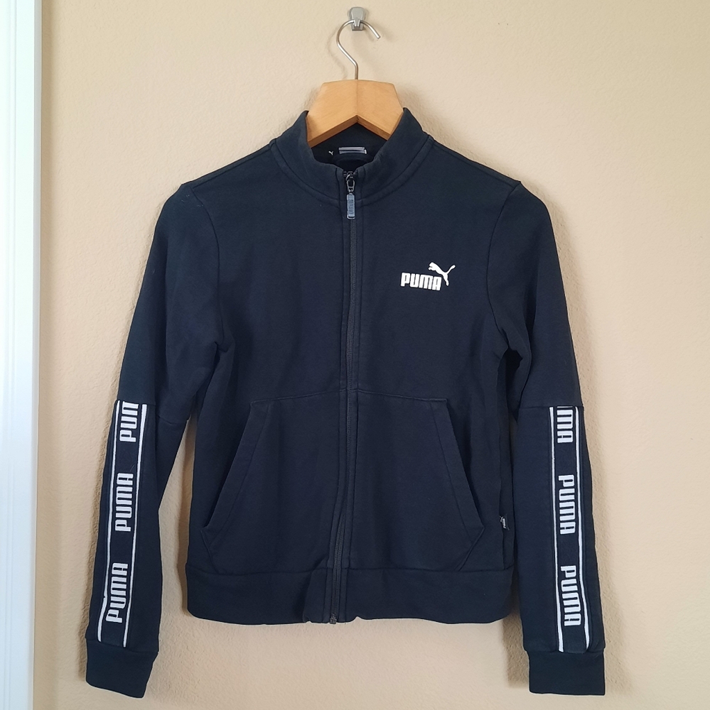 Puma Athletic Zip Sweater Black Athleisure